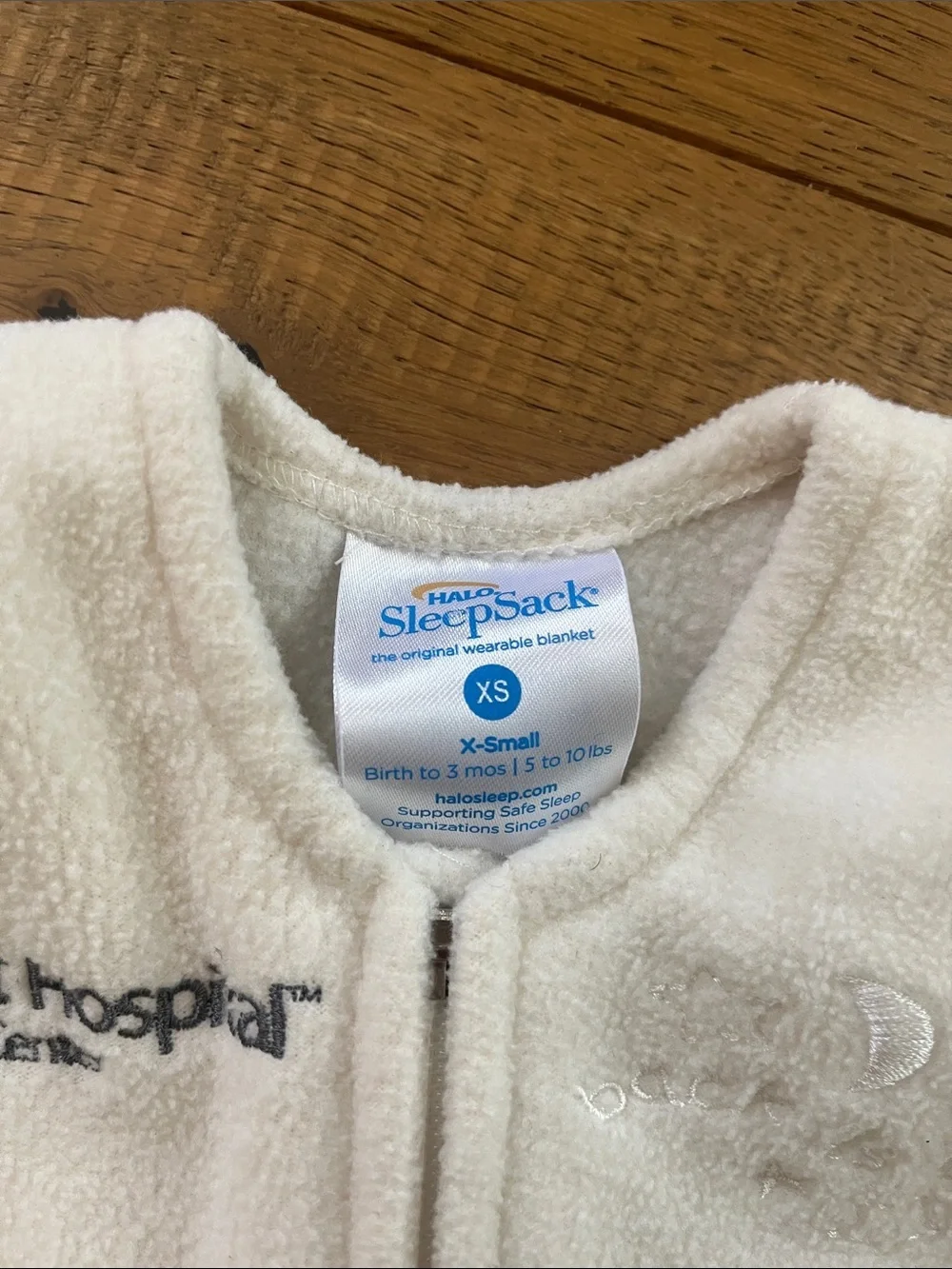 Halo Sleep Sacks - Set of 2 - Size XS - cream - NB to 3 mos or 5-10lbs fleece